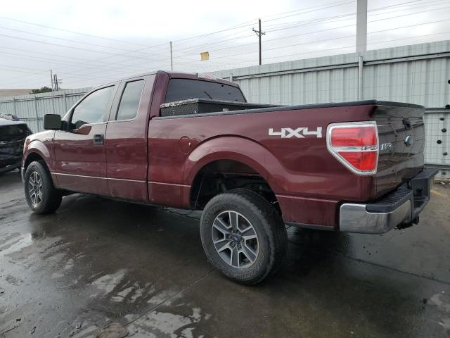 1FTEX1E85AKE32045 - 2010 FORD F150 SUPER CAB BURGUNDY photo 2