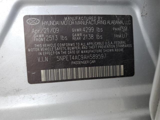 5NPET4AC9AH589597 - 2010 HYUNDAI SONATA GLS GRAY photo 12