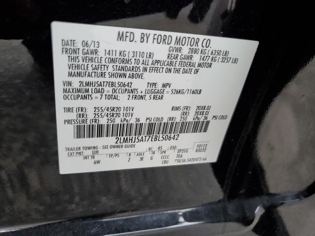 2LMHJ5AT7EBL50642 - 2014 LINCOLN MKT BLACK photo 13