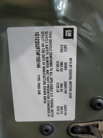 1G1ZS52F74F156144 - 2004 CHEVROLET MALIBU GREEN photo 12