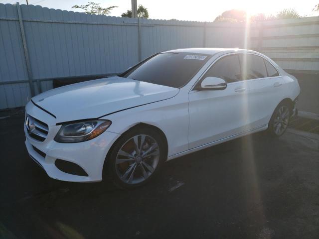 55SWF4JB3HU207591 - 2017 MERCEDES-BENZ C 300 WHITE photo 1