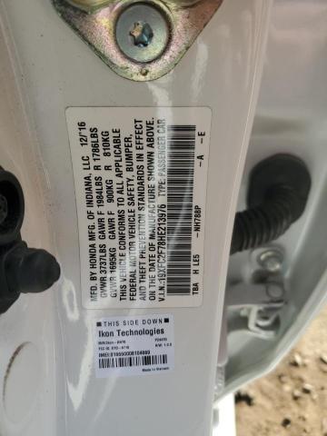 19XFC2F78HE213976 - 2017 HONDA CIVIC EX 白色 照片 12