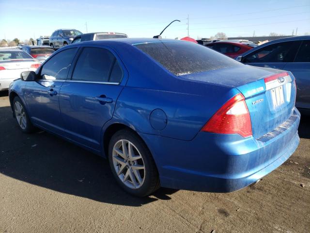 3FAHP0JGXCR417372 - 2012 FORD FUSION SEL BLUE photo 2