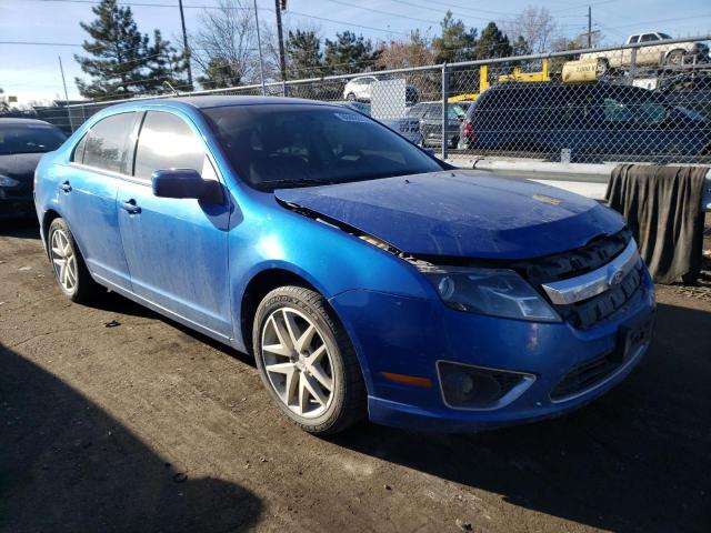 3FAHP0JGXCR417372 - 2012 FORD FUSION SEL BLUE photo 4