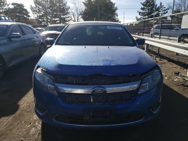 3FAHP0JGXCR417372 - 2012 FORD FUSION SEL BLUE photo 5