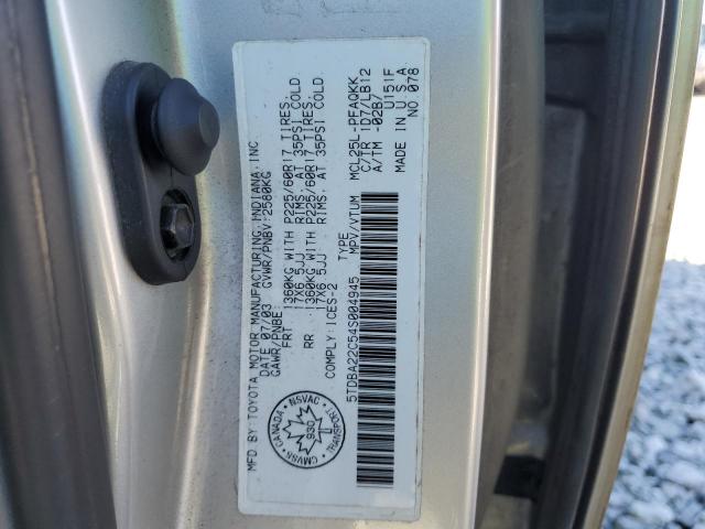 5TDBA22C54S004945 - 2004 TOYOTA SIENNA XLE SILVER photo 13