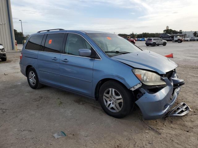 5FNRL38447B100881 - 2007 HONDA ODYSSEY EX BLUE photo 4