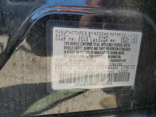 3N1AB7AP4KY454962 - 2019 NISSAN SENTRA S Qara foto 13