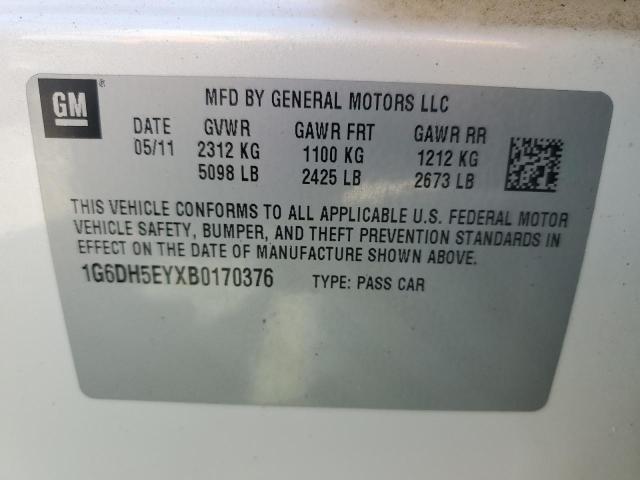 1G6DH5EYXB0170376 - 2011 CADILLAC CTS LUXURY COLLECTION 白色 照片 13