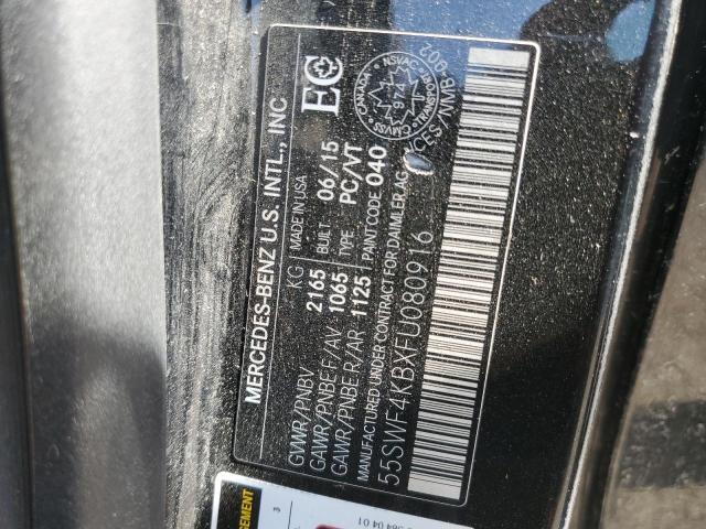 55SWF4KBXFU080916 - 2015 MERCEDES-BENZ C 300 4MATIC BLACK photo 13