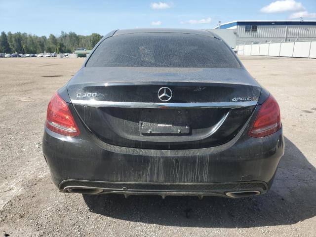 55SWF4KBXFU080916 - 2015 MERCEDES-BENZ C 300 4MATIC BLACK photo 6