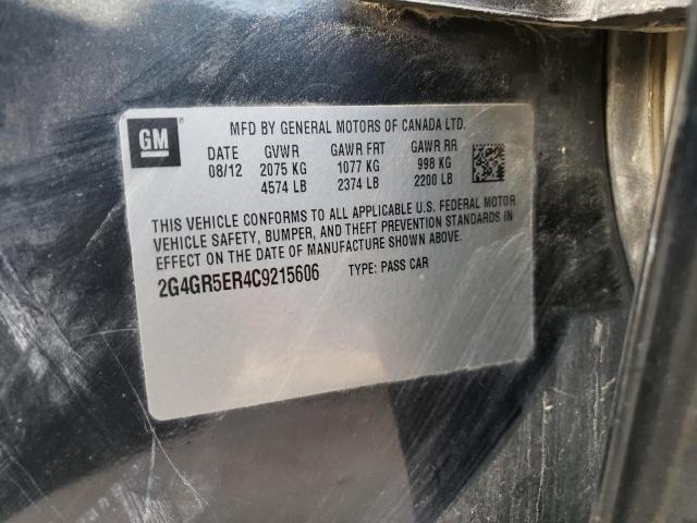 2G4GR5ER4C9215606 - 2012 BUICK REGAL 石墨色 照片 13