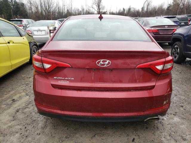 5NPE24AF4GH271487 - 2016 HYUNDAI SONATA SE RED photo 6