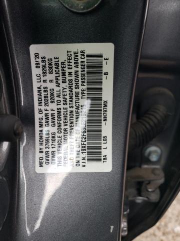 19XFC2F63LE215215 - 2020 HONDA CIVIC LX GRAY photo 12