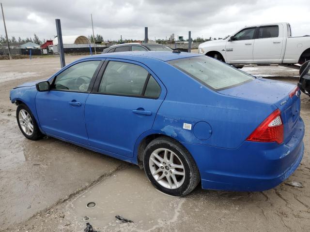 3FAHP0GA4AR430196 - 2010 FORD FUSION S BLUE photo 2