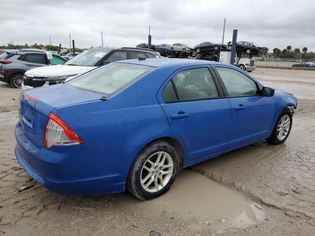 3FAHP0GA4AR430196 - 2010 FORD FUSION S BLUE photo 3