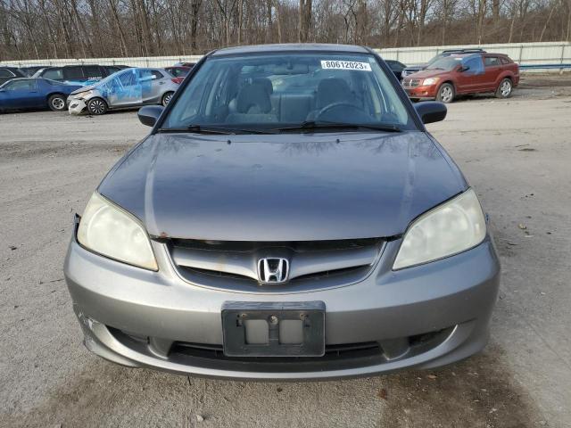 1HGES16515L023366 - 2005 HONDA CIVIC LX GRAY photo 5