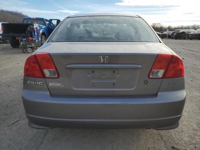 1HGES16515L023366 - 2005 HONDA CIVIC LX GRAY photo 6