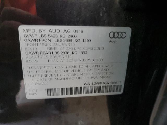 WA1L2AFP7GA136917 - 2016 AUDI Q5 PREMIUM PLUS 灰色 照片 13