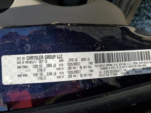 2C4RC1BGXDR564717 - 2013 CHRYSLER TOWN & COU TOURING Niebieski zdjęcie 13