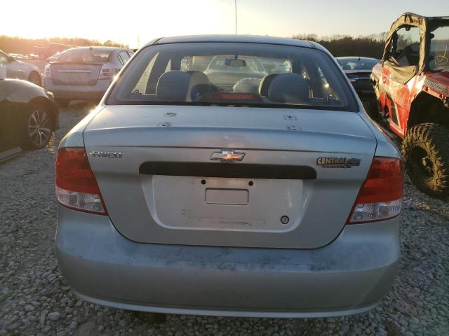 KL1TD52624B122246 - 2004 CHEVROLET AVEO SILVER photo 6