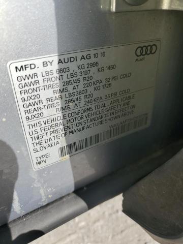 WA1LAAF73HD033786 - 2017 AUDI Q7 PREMIUM PLUS Արծաթագույն լուսանկար 13