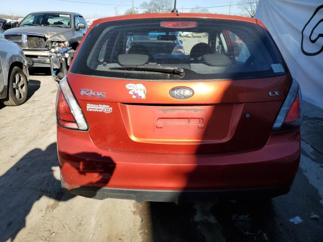 KNADH5A38B6805368 - 2011 KIA RIO BASE RED photo 6