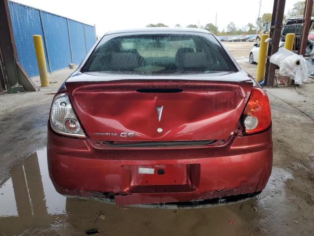 1G2ZG57B384243205 - 2008 PONTIAC G6 BASE BURGUNDY photo 6