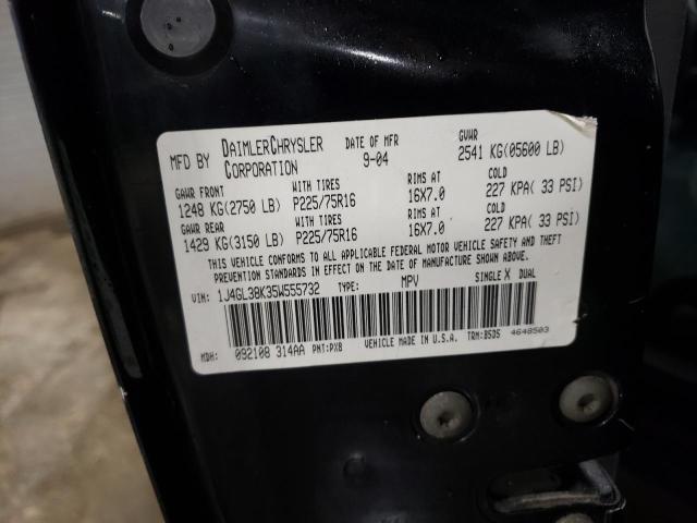 1J4GL38K35W555732 - 2005 JEEP LIBERTY RENEGADE 黑色 照片 12