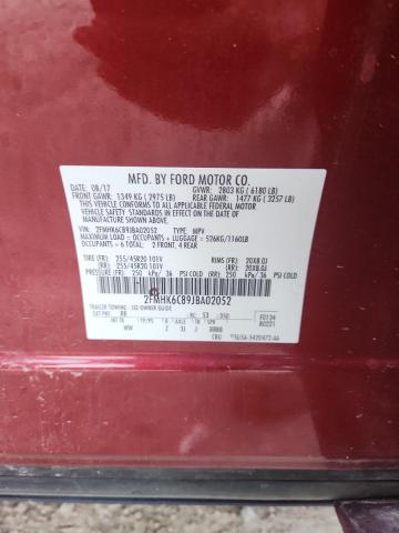 2FMHK6C89JBA02052 - 2018 FORD FLEX SEL Tünd qırmızı foto 14