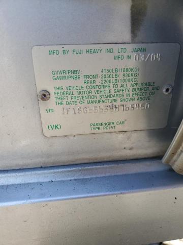 JF1SG65654H765450 - 2004 SUBARU FORESTER 2.5XS Srebrny zdjęcie 12