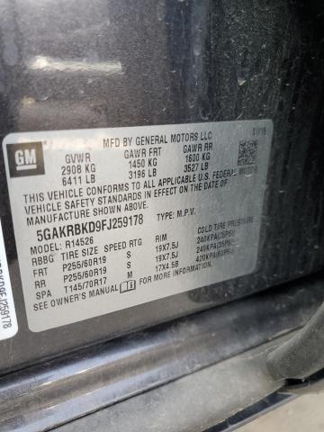 5GAKRBKD9FJ259178 - 2015 BUICK ENCLAVE 石墨色 照片 14