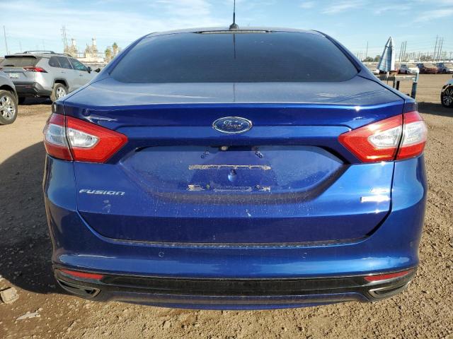 3FA6P0H93GR133568 - 2016 FORD FUSION SE BLUE photo 6