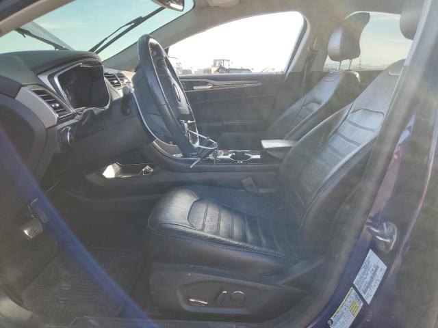 3FA6P0H93GR133568 - 2016 FORD FUSION SE BLUE photo 7