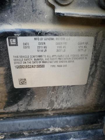 1G6DG5EG2A0138580 - 2010 CADILLAC CTS LUXURY COLLECTION BLACK photo 12