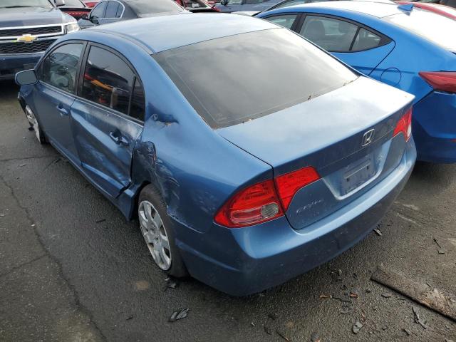 2HGFA15588H501082 - 2008 HONDA CIVIC LX BLUE photo 2