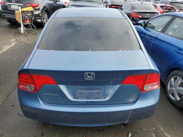 2HGFA15588H501082 - 2008 HONDA CIVIC LX BLUE photo 6