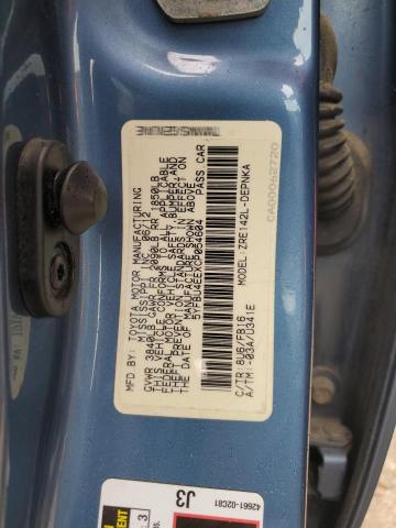 5YFBU4EEXCP054604 - 2012 TOYOTA COROLLA BASE أزرق صورة 12