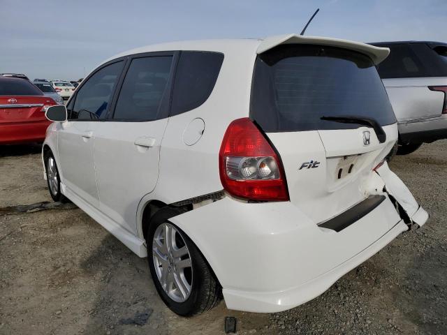 JHMGD38647S028023 - 2007 HONDA FIT S WHITE photo 2