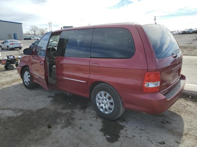 KNDUP131256633384 - 2005 KIA SEDONA EX MAROON photo 2