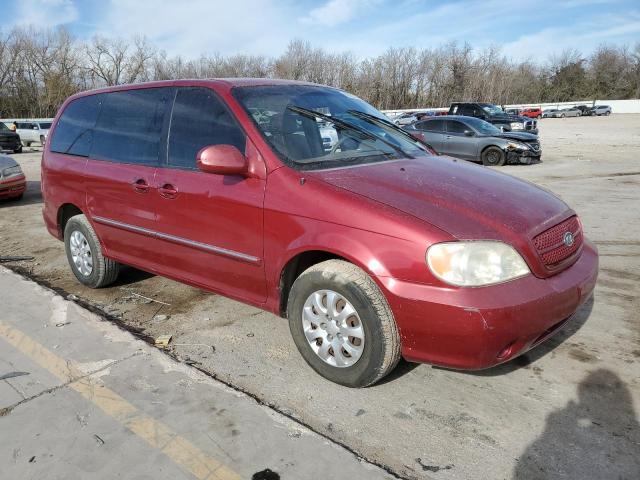 KNDUP131256633384 - 2005 KIA SEDONA EX MAROON photo 4