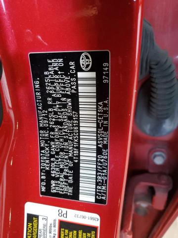 4T1BF1FK5CU619157 - 2012 TOYOTA CAMRY BASE RED photo 12