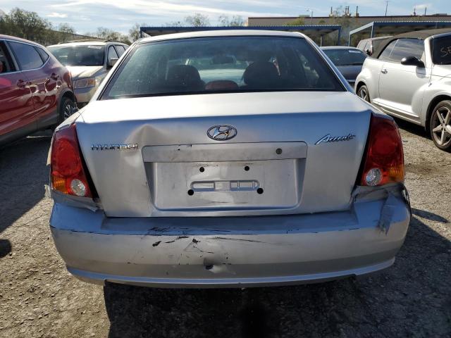 KMHCG45C04U573476 - 2004 HYUNDAI ACCENT GL SILVER photo 6