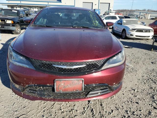 1C3CCCBB5FN732824 - 2015 CHRYSLER 200 S BURGUNDY photo 5