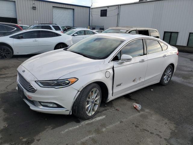 3FA6P0SU6HR229807 - 2017 FORD FUSION TITANIUM PHEV WHITE photo 1