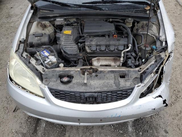 1HGEM22524L001803 - 2004 HONDA CIVIC LX SILVER photo 11