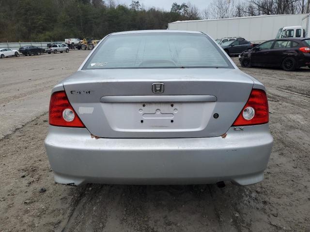 1HGEM22524L001803 - 2004 HONDA CIVIC LX SILVER photo 6