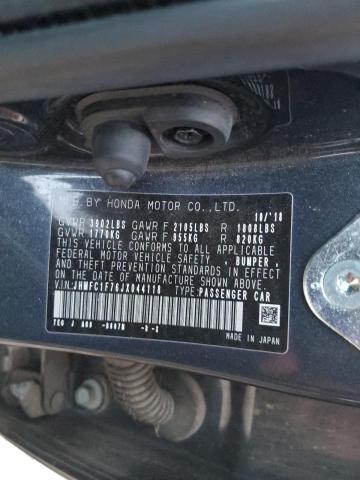 JHMFC1F76JX044118 - 2018 HONDA CIVIC EXL გრაფიტი ფოტო 13