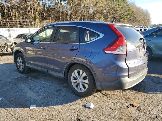 JHLRM3H79CC003046 - 2012 HONDA CR-V EXL BLUE photo 2