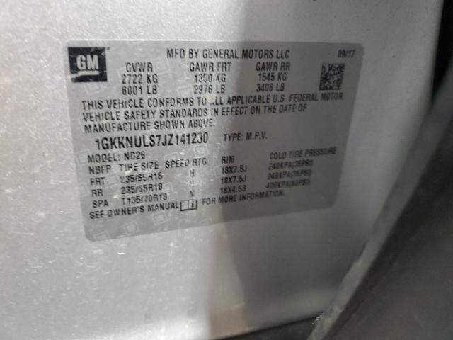 1GKKNULS7JZ141230 - 2018 GMC ACADIA SLT-1 Сріблястий фото 13